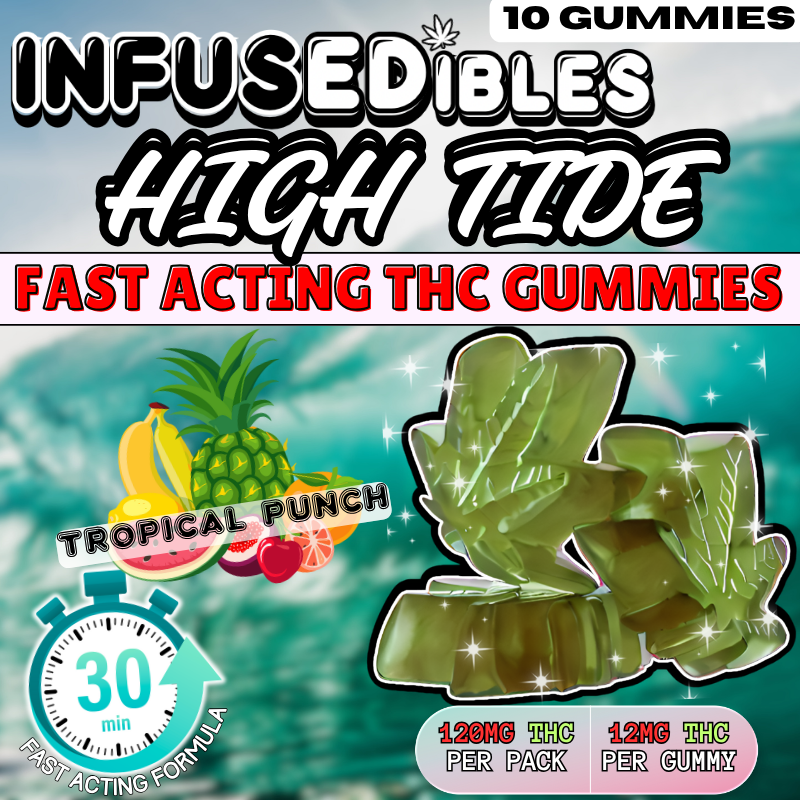 FAST-ACTING HighTide THC Gummies | 120mg THC