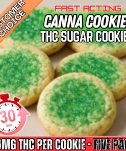 Canna Cookies | Fast-Acting 20mg THC Sugar Cookies (5-Pack)