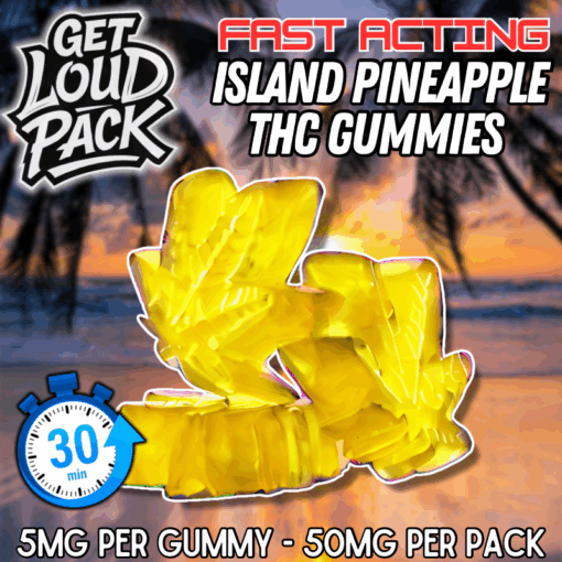 FAST ACTING – Island Pineapple THC Gummies