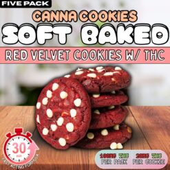 Canna Cookies | THC Infused Soft Baked Red Velvet Cookies