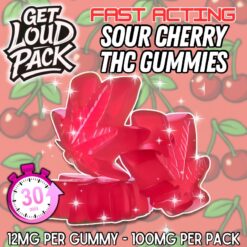 FAST ACTING - Sour Cherry Gummies - 120mg THC
