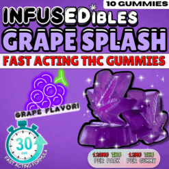 FAST ACTING – Grape Splash THC Gummies