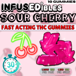 FAST ACTING - Sour Cherry Gummies - 120mg THC