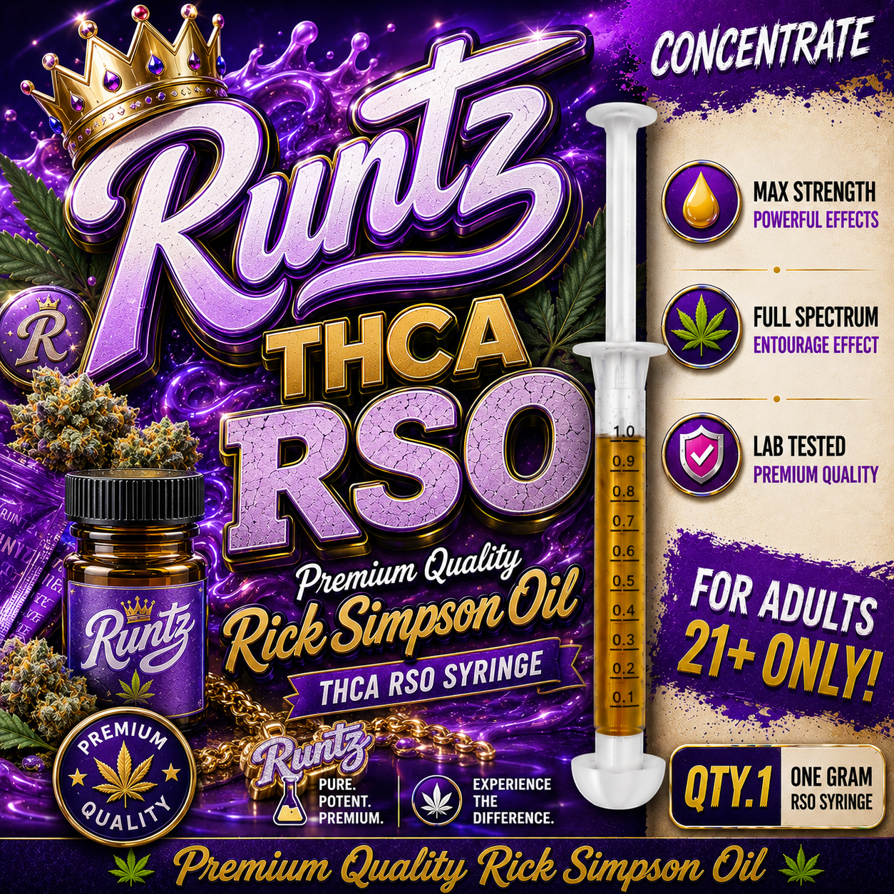 Runtz RSO | Full Spectrum THCA Extract (1G)
