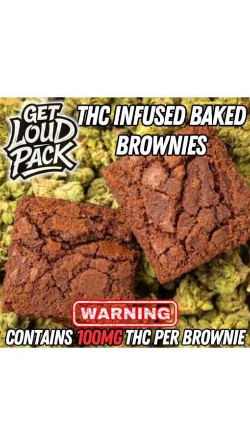 FAST ACTING THC Brownies – 100mg THC