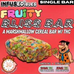 Fruity Bliss Bar – THC Infused Fruity Pebbles Cereal Bar | 100mg THC