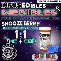 MED'ibles – 1:1 Full Spectrum THC + CBD Gummies | SnoozeBerry