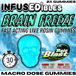 Brain Freeze – Macro Dose Live Rosin THC Gummies | 100mg THC