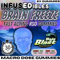 Brain Freeze – Macro Dose Full Spectrum RSO Gummies | 100mg THC