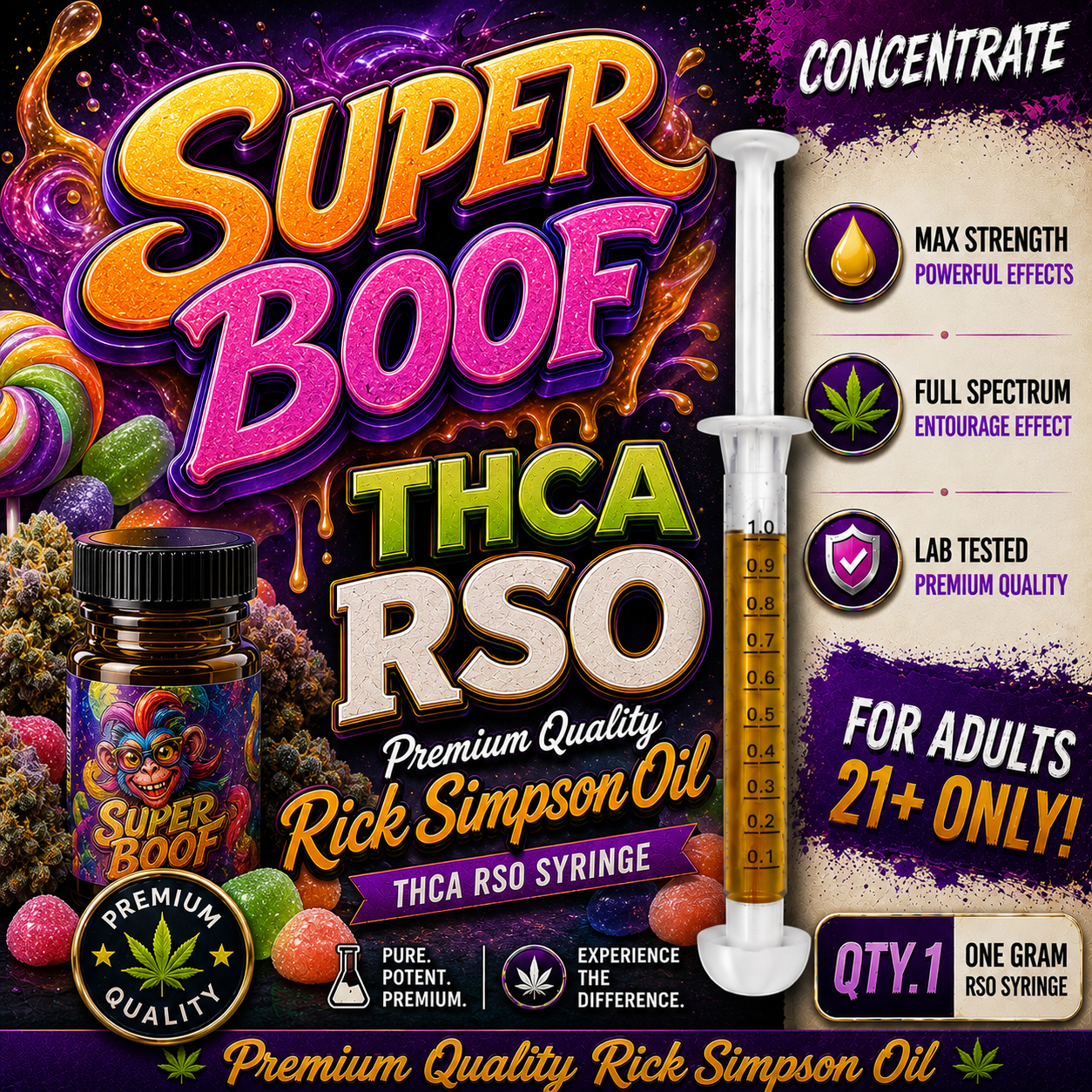 Super Boof - RSO | Full Spectrum THCA Extract (1G)