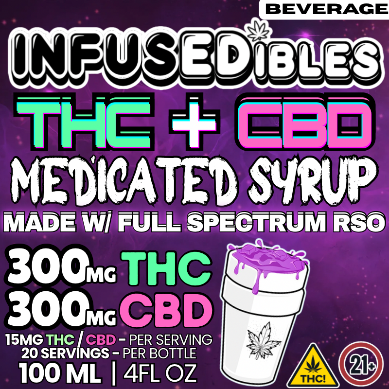 Med’icated - Full Spectrum THC Infused Syrup | 300mg THC