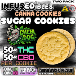 Canna Cookies | THC Infused Sugar Cookies - CHEM DAWG (100mg THC:CBD)