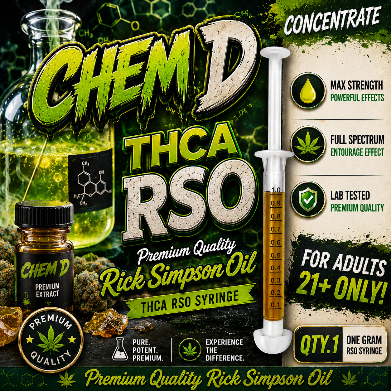 Chem D - RSO | Full Spectrum THCA Extract (1G)
