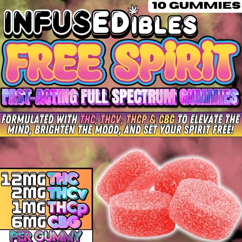 INFUSED'ibles Free Spirit - Full Spectrum THC Gummies | With THCv & THCp