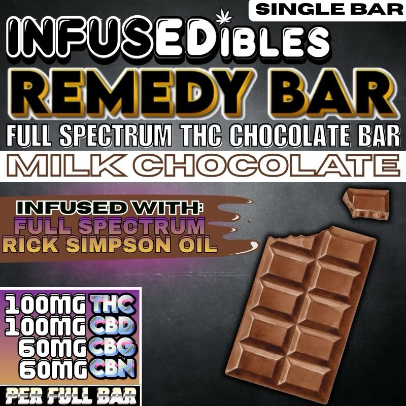 Remedy Bar – Full Spectrum THC Chocolate Bar | Milk Chocolate