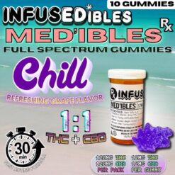 MED'ibles – "Chill" Full Spectrum 1:1 THC + CBD Gummies | 120mg THC:CBD