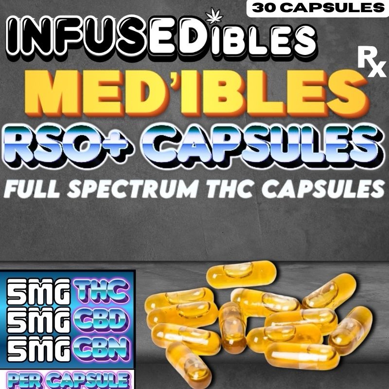 RSO+ Capsules | Full Spectrum THC Capsules (30 Count)
