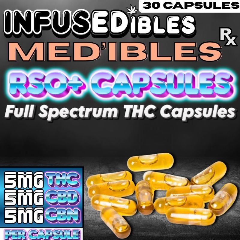 RSO+ Capsules | Full Spectrum THC Capsules (30 Count)