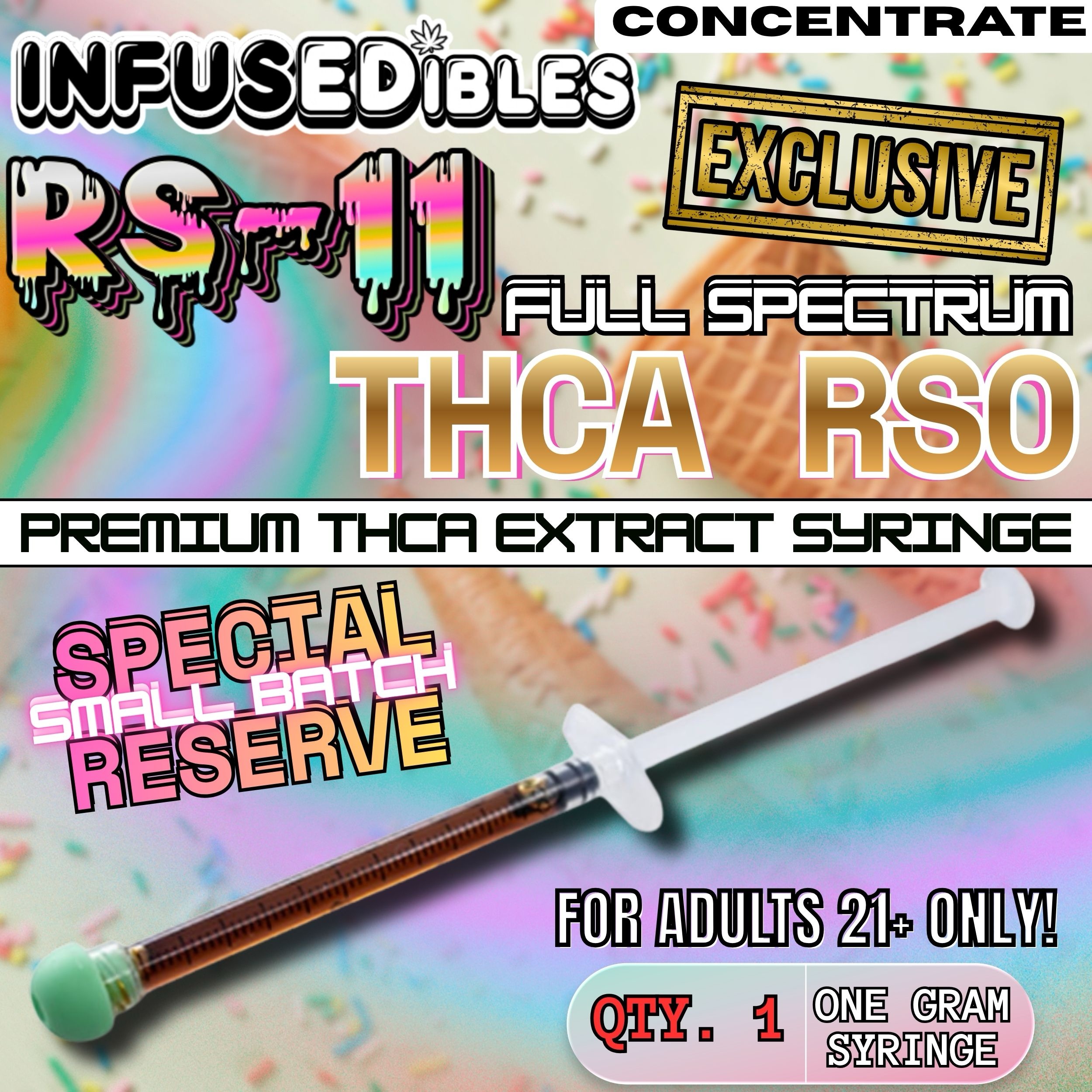 Rainbow Sherbert #11 - RSO | Full Spectrum THCA Extract (1G)