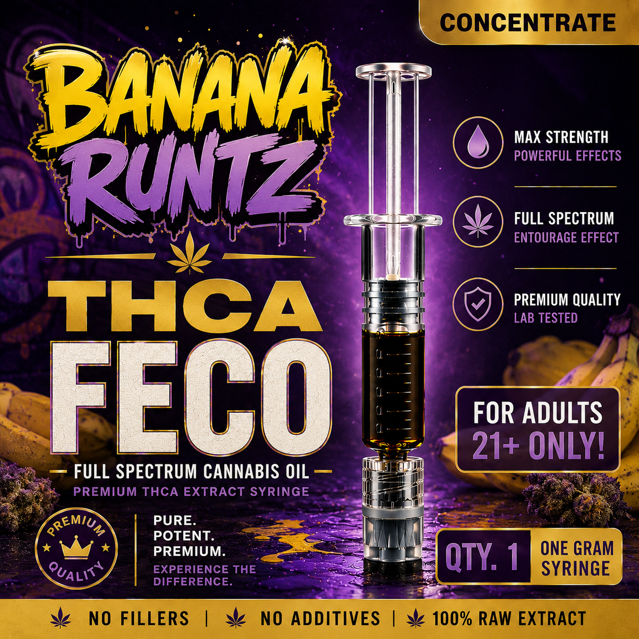 Banana Runtz - FECO | Full Spectrum THCA Extract (1G)