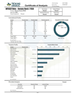 Alternative view of Banana Runtz - FECO | Full Spectrum THCA Extract (1G)