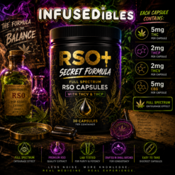 RSO+ "Secret Formula" Capsules | Full Spectrum THC Capsules w/ THCP, & THCV (30 Count)